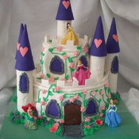 Princess Castle Fondant covered WASC cake with strawberry filling.