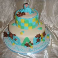 The Blessed One Baby Shower for an adoption of a sweet little boy.This design is a combination of 2 cakes which I loved. One was from this sight and one...