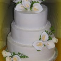 Calla Lily Wedding Cake calla lillies wedding cake. made with gumpaste