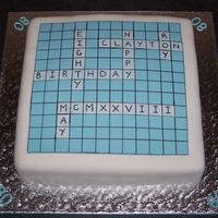 Crossword This was for a gentleman's eightieth birthday. He loves crosswords - this one shows his names, as well as his date of birth (the roman...