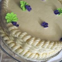 Wilton Ii Final This is my version of the basketweave cake for the Wilton II final. I liked it better with just a few flowers.