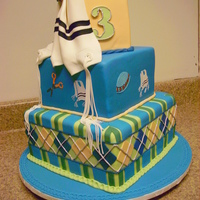 3 Year Old Haircutting Ceremony Cake for a 3-year-old boy on his birthday and his first haircut.