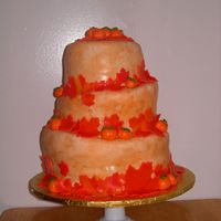 Thanksgiving Cake This is the first time I have tried the topsy turvy cake. I think it turned out ok. It is a 10 chocolate with carmal filling, 8 white and a...