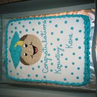 Graduation Cake For Preschool Graduation This is a cake I made for a preschool graduation. I was asked to do 2 cakes 5 days before the party. I'm really new to cake decorating...