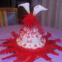 My First Attempt At A Tiered Cake This was for my best friend, she loves foo foo stuff. I definately need a lot more practice but she loved it and thats all that mattered!