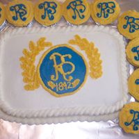 Relief Society Birthday Cake This was my second cake I have ever done. It was a very last minute thing. Don't care for it that much. I had a lot of trouble with it...