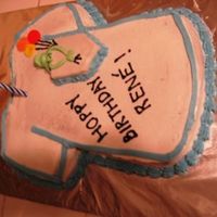 Kermit In My Pocket I made this cake for my brother, who's always liked Kermit the frog. The pocket was made out of cardboard, then covered in fondant....