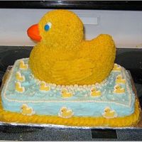 Rubber Ducky 3D duck on sheet cake