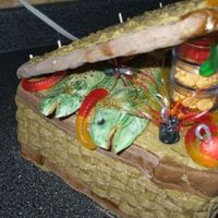 2 New Views First stab at gumpaste The bead jars are real and used for support. Buttercream basket weave. All the rest is gumpaste and rice paper.And...