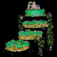 Cake_1.jpg My daughter's 6th birthday cake.Buttercream with gumpaste decorations. This is my fourth cake since my Wilton classes.Lots that could...