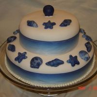 Shannons Shower This was my very 1st cake I ever made. I had to pat myself on the back at how it turned out. It has a buttercream crumb coat with fondant...