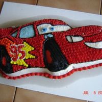 Lightning Mcqeen. I made this cake for my nephews 5th birthday. It is my 3rd cake
