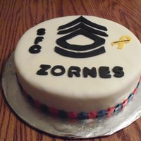 Military Promotion This was a cake I did for a guy in my husbands unit that got promoted to a SFC.