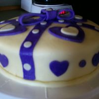 Mm Fondant Cake This was my first "fondant" covered cake. This is a strawberry cake with buttercream icing, covered with homemade marshmellow...