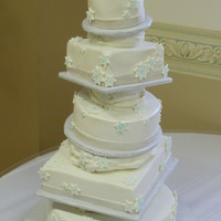 Topsey Turvey Snowflake Wedding Cake 