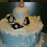 Fun With Penguins My DD first birthday, my baby, Molding chocolate figures, and buttercream. I used the igloo as her smash cake.