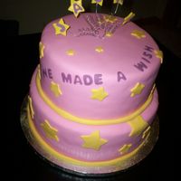 Adoption Celebration Cake This cake was made for friends who adopted a little girl named Jacki. Bottom tier is a 12" vanilla cake with strawberry frosting, and...