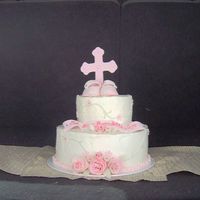 Bernadette's Christening Cake This cake is one of the few scratch cakes I've made. Scratch pound cake with homemade "bettercreme-like" frosting (it's...