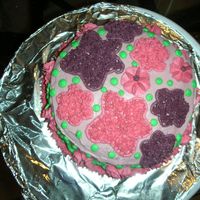 Wilton Level 1 Practice Cake After 2Nd Class This is my first cake playing with cookie cutters, there's alot I would have redone, but it was a good first try.