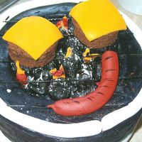 Top View The top of the grill cake.