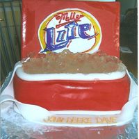 Miller Lite Birthday Cake I did this cake for a friend's husband's birthday. There were cans to go in the "ice"...I just didn't have them at...