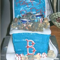 Red Sox Cooler Cake This is my very first cake. It was for a friend's 21st birthday. I got the idea from all the great cakes on this site!