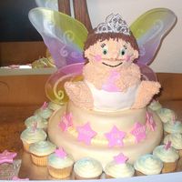 Baby On Clouds Here is my first tiered cake! Finally did one. This one is for my niece's 1st Birthday. The mom wanted the baby to look as close to...