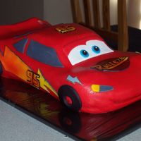 Lightning Mcqueen MMF. I put too much Crisco in the red and smudged the black everywhere. But all in all, my son loved it!