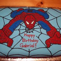 Spiderman This is my first shot at fondant. It was easier to use than I thought. The picture I got from one of my son's sweatshirts.