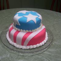 Family 4Th Of July 4th of JULY fun! Yellow cake covered in fondant. Stuck 20 sparklers on it and lit it up for the Family