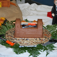 Tool Box This is a 11 x 15 sheet cake, cut in half & stacked. I also used a 6" round cut in half for the top portion. I looked everywhere...