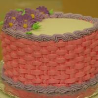 Course 2 Final This is my final cake from course 2. It was my first time doing a basketweave.