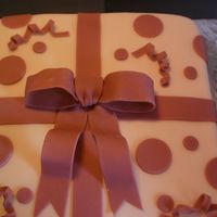 Course 3 First Fondant This is my first fondant cake!! It is also my first square!