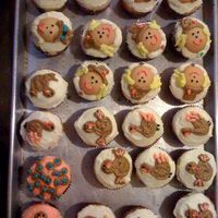 Cupcakes Turkey & Pilgrim- girl & boy (I need more practice)