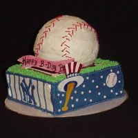 Go Yankees!! Birthday cake for a 14 year old boy who loves the New York Yankees.