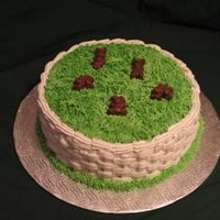 Easter Cake Chocolate cake, buttercream icing, homemade bunny chocolates.