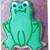 Frog Cookie For Baby Shower Thank You Package This is just one of 7 designs I did for a baby shower thank you package.No fail sugar cookie recipe with royal icing decoration. Kathy
