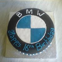Bmw Cake This cake was for my godbrother who's obsessed with bmw cars. He nearly cried having to cut it. It's a fruit cake covered in...