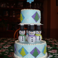Snowman Cake 