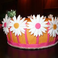 Orange Cream Cake vanilla pound cake with buttercream filling and covered in orange fondant