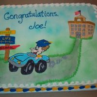 Joe's Graduation This was such a fun graduation cake! Joe had struggled all through school, so his mom wanted a cake that celebrated his "release&quot...