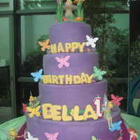 Tinkerbell Cake iced in buttercream...toys as decor...thanks for looking! :)