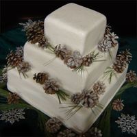 Kristine Buttercream, with real pine cones and needles.