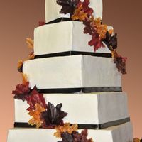 Kari buttercream with silk leaves.