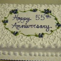 55Th Anniversary All Buttercream sheet cake