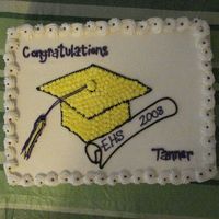 Tanner's Graduation WASC with raspberry filling and sugarshack's icing. Writing comes from a freeware font called cooldots. It's my new fave right...