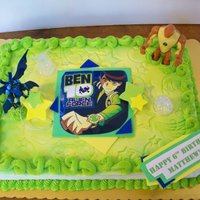 Ben Ten Ben Ten buttercream airbrushed imprinted with impression mat.