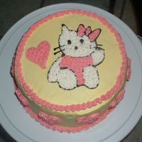 Hello Kitty This is a birthday cake for my neice's birthday tomorrow. Butter cake with buttercream frosting. I am really disappointed, I completed...