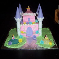 Castle Cake Another simplified castle cake for friends daughter's birthday