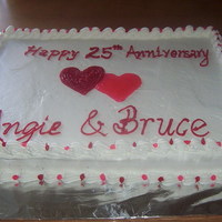 Anniversary Cake Made for my sister & brother-in-law for their 25th wedding anniversary